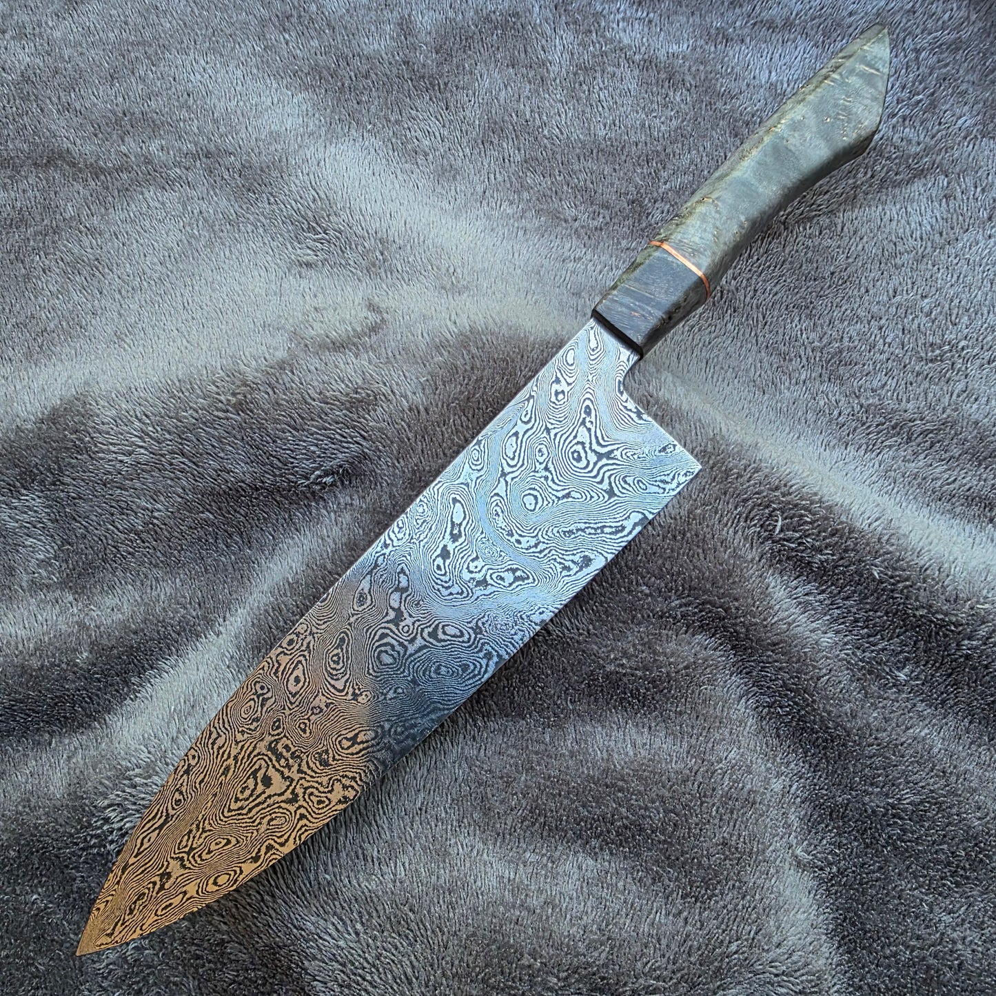 195mm Chevron Damascus Chef